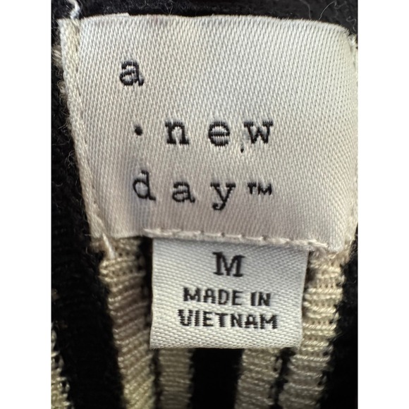 Striped Knit Midi‎ Dress Sz M - Picture 5 of 7